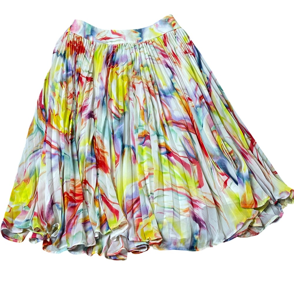 Alice + Olivia Skirt Size 0 Multicolor Pleated A Line Party Cocktail‎
